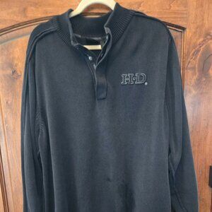 Men's XXL official Harley-Davidson botton black sweater